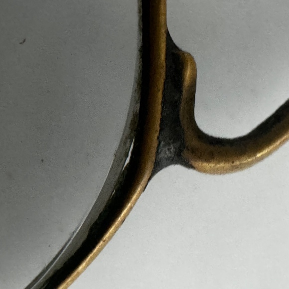 Antique Round Eyeglasses Wire Rim Gold Tone Prescription - Picture 12 of 13